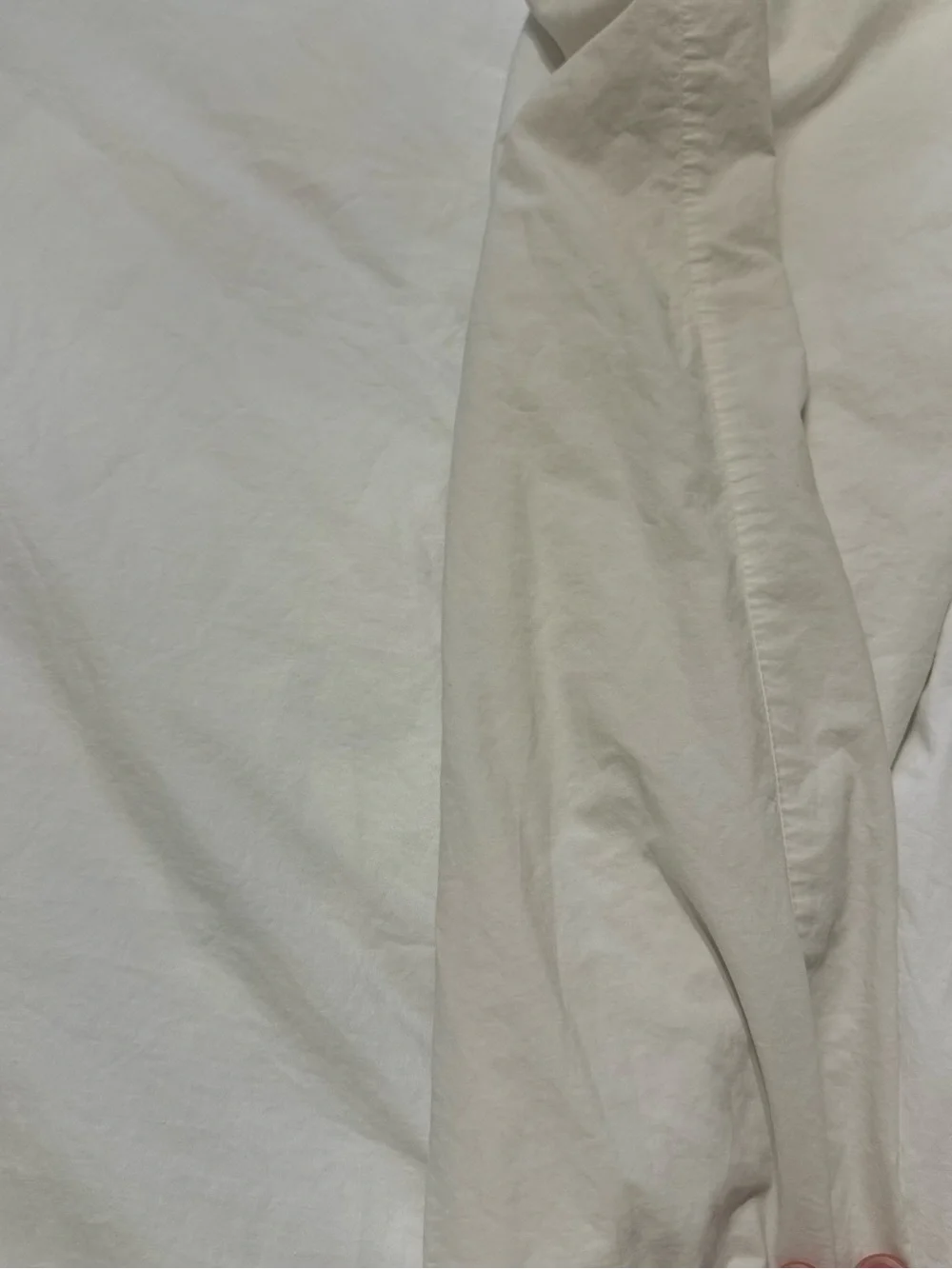 Frette Hotel Classic Percale King Flat Duvet White/Grey Preowned Cotton FLAWS